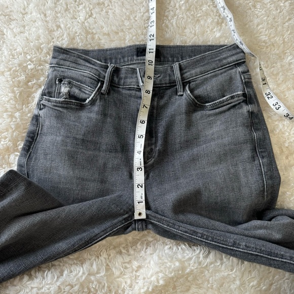 Mother Jeans The Mid Rise Dazzler Ankle Open Later Faded Black Stone Wash Sz 25 - Picture 6 of 11